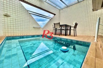 Cobertura com 3 dormitórios à venda, 137 m² por R$ 1.200.000,00 - Campo Grande - Santos/SP