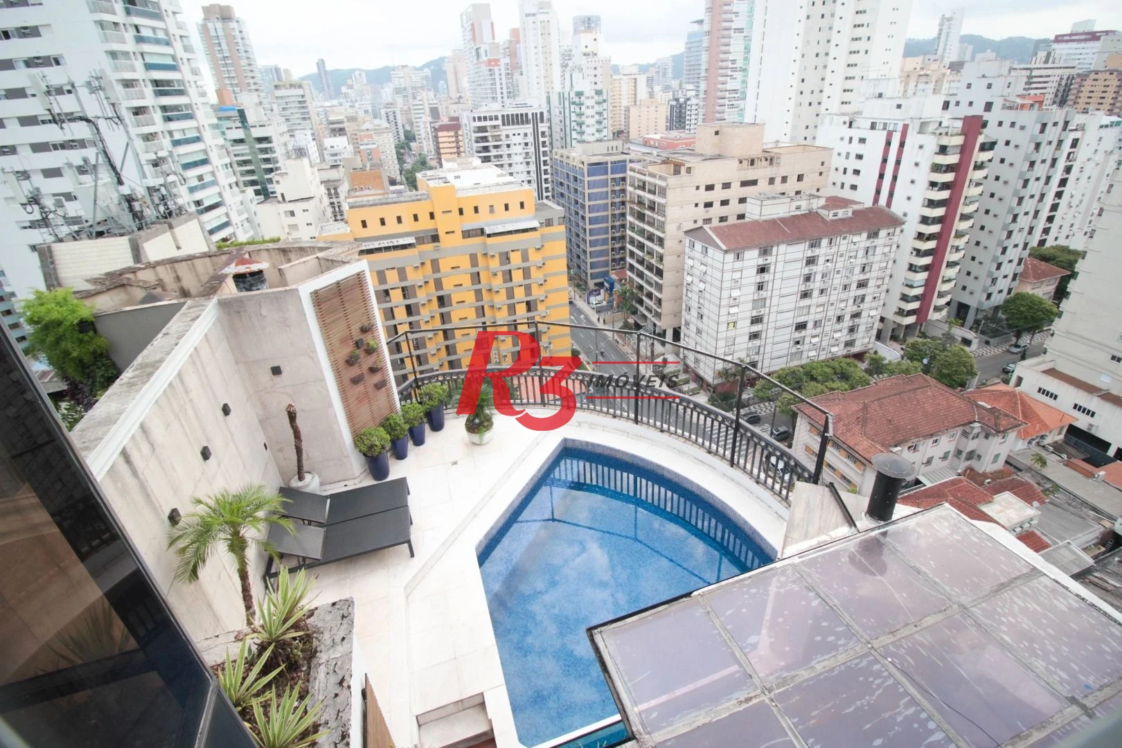 Cobertura com 4 suítes à venda na Vila Rica, 440 m² por R$ 8.000.000 - Santos/SP