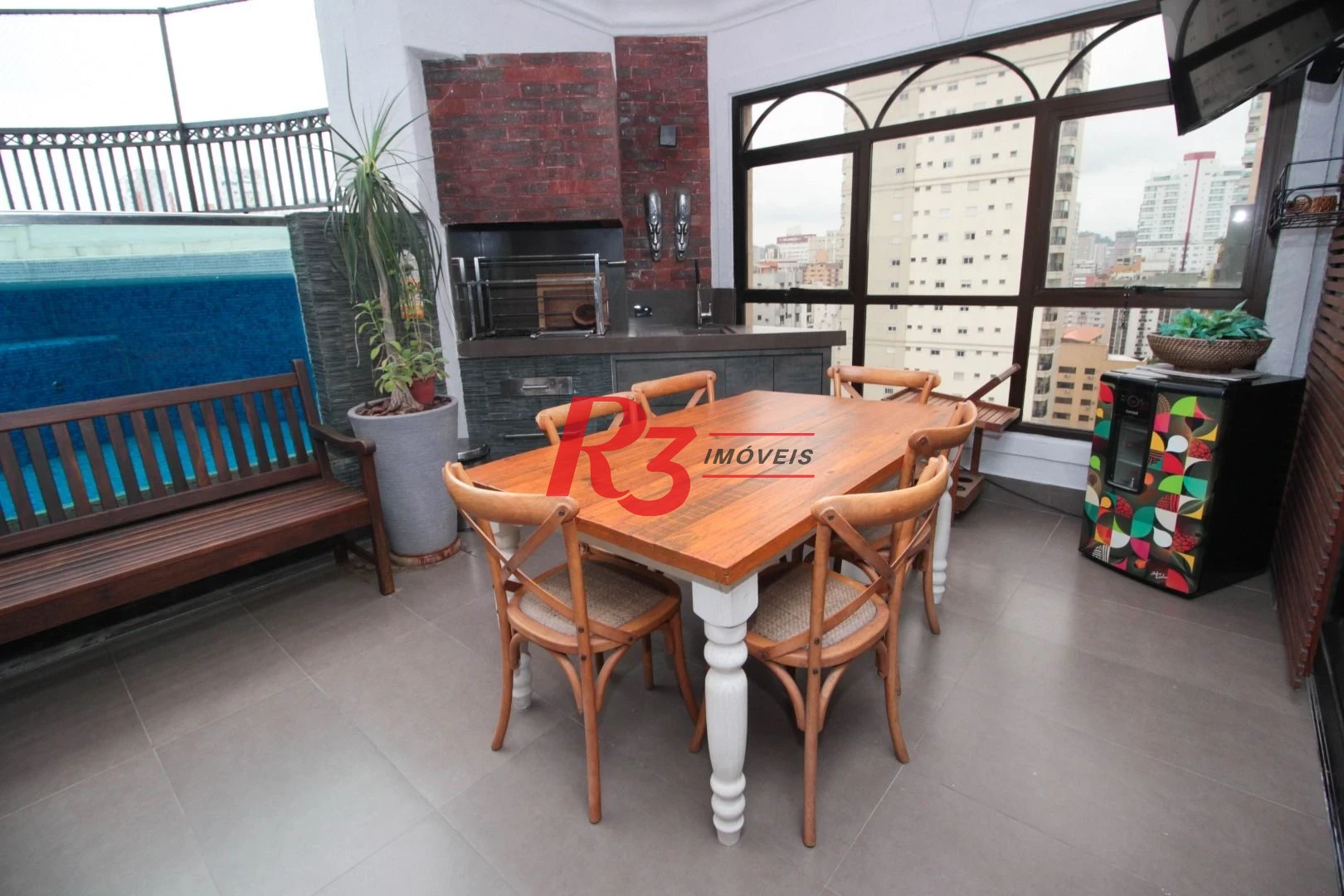 Cobertura com 4 suítes à venda na Vila Rica, 440 m² por R$ 8.000.000 - Santos/SP