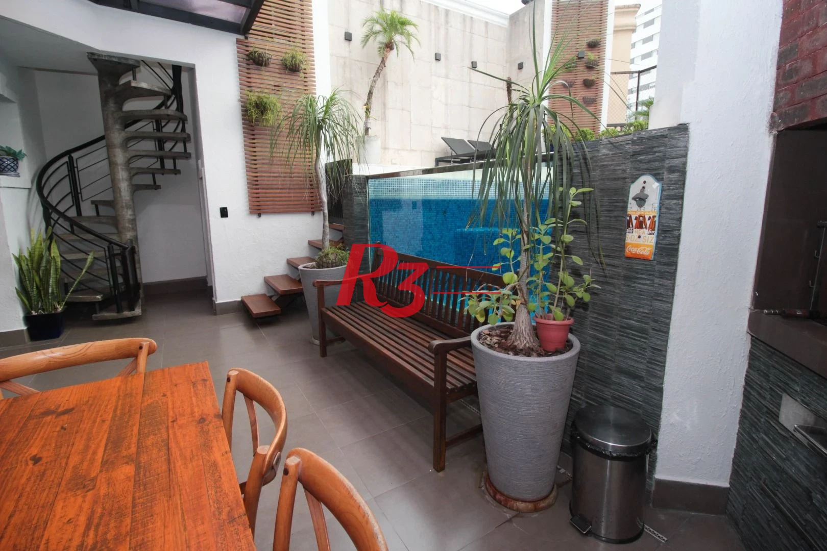 Cobertura com 4 suítes à venda na Vila Rica, 440 m² por R$ 8.000.000 - Santos/SP