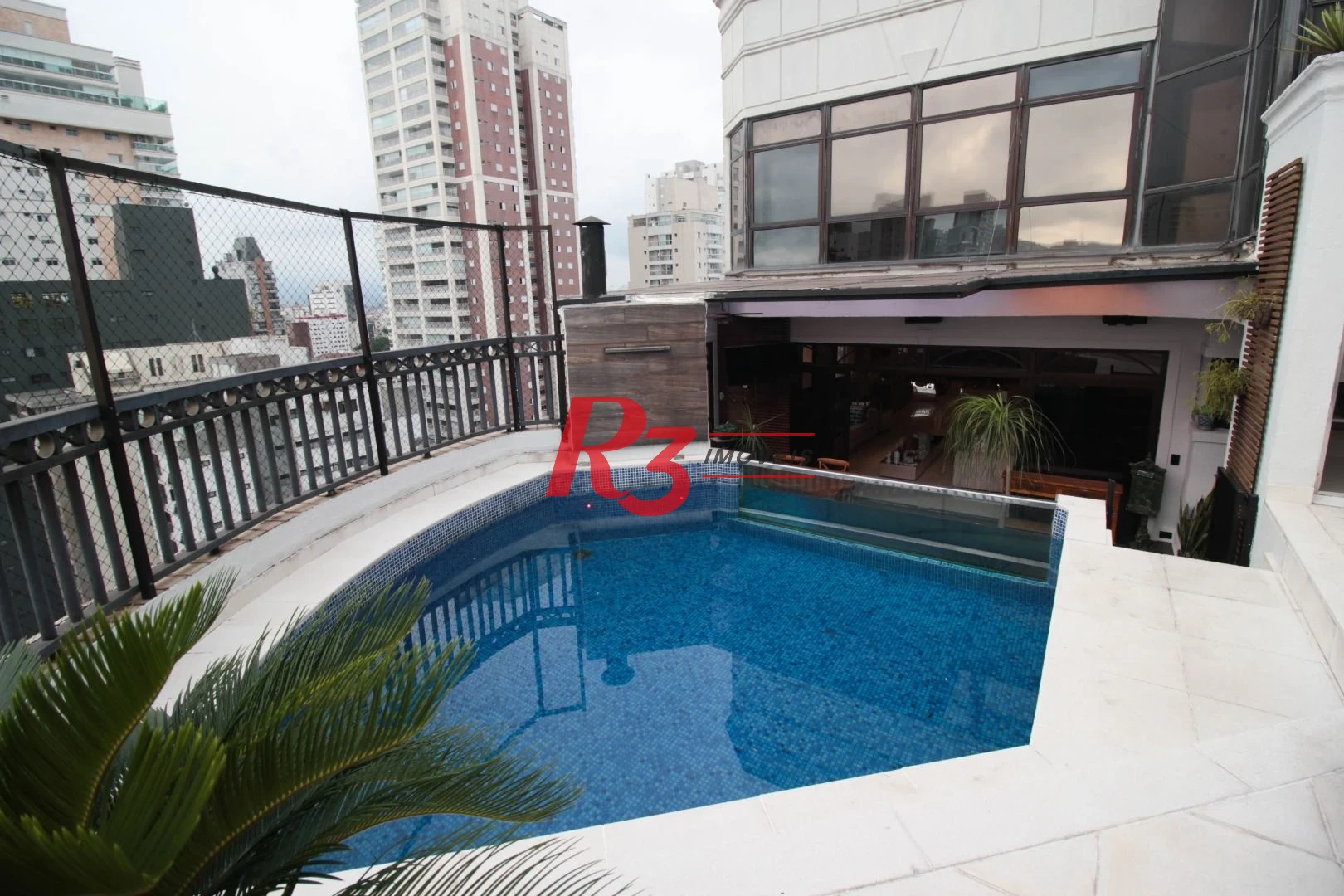 Cobertura com 4 suítes à venda na Vila Rica, 440 m² por R$ 8.000.000 - Santos/SP