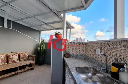 Apartamento com 2 dormitórios à venda, 88 m² por R$ 800.000,00 - Aparecida - Santos/SP