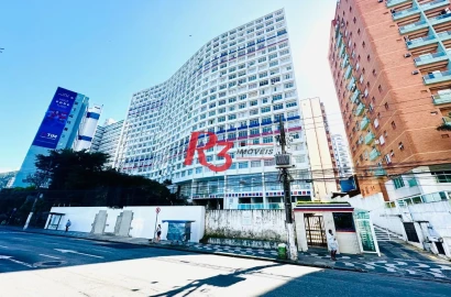 Apartamento com 1 dormitório para alugar, 44 m² por R$ 3.000,02/mês - Pompéia - Santos/SP