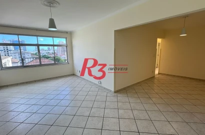 Apartamento com 3 dormitórios para alugar, 127 m² por R$ 4.250,00/mês - Aparecida - Santos/SP