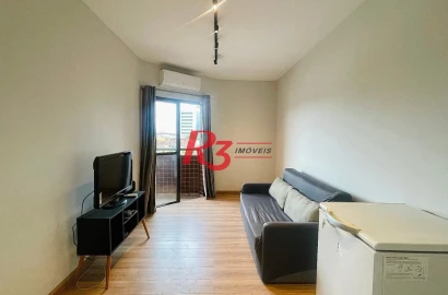Apartamento com 1 dormitório para alugar, 51 m² por R$ 3.200,00/mês - Vila Matias - Santos/SP