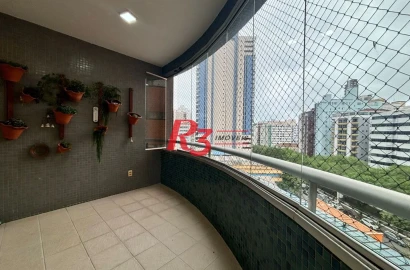 Apartamento com 4 dormitórios, 202 m² - venda por R$ 1.400.000,00 ou aluguel por R$ 9.760,00/mês - Pompéia - Santos/SP