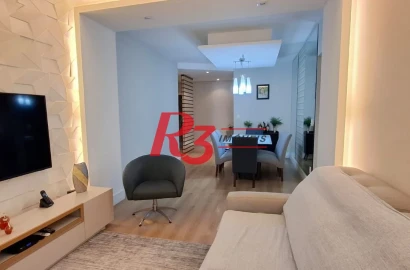 Apartamento com 2 dormitórios à venda, 104 m² por R$ 690.000,00 - Marapé - Santos/SP