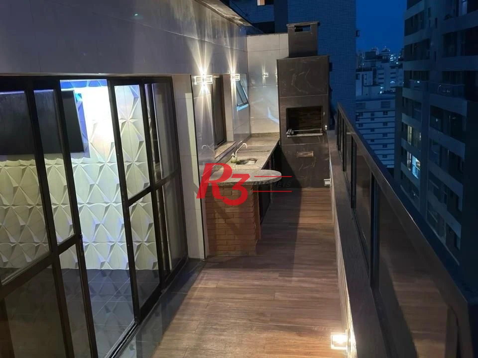 Cobertura com 4 dormitórios à venda, 198 m² por R$ 1.900.000,00 - Aparecida - Santos/SP