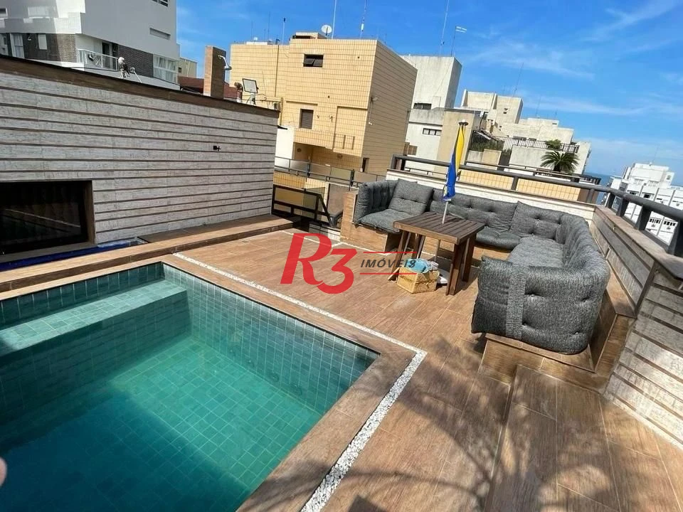 Cobertura com 4 dormitórios à venda, 198 m² por R$ 1.900.000,00 - Aparecida - Santos/SP