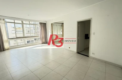 Apartamento com 3 dormitórios para alugar, 140 m² por R$ 4.594,07/mês - Gonzaga - Santos/SP