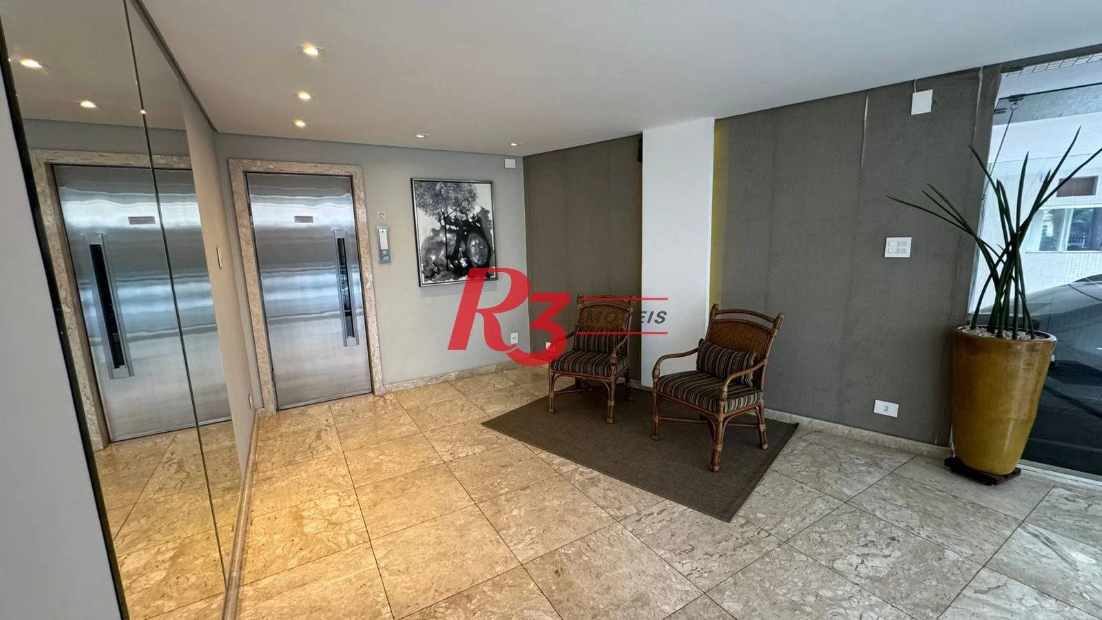 Apartamento com 3 dormitórios para alugar, 140 m² por R$ 4.594,07/mês - Gonzaga - Santos/SP