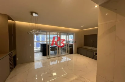 Apartamento com 3 dormitórios para alugar, 111 m² por R$ 9.000,00/mês - Ponta da Praia - Santos/SP