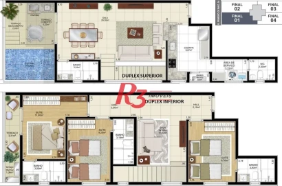 Cobertura à venda, 157 m² por R$ 2.255.000,00 - Aparecida - Santos/SP