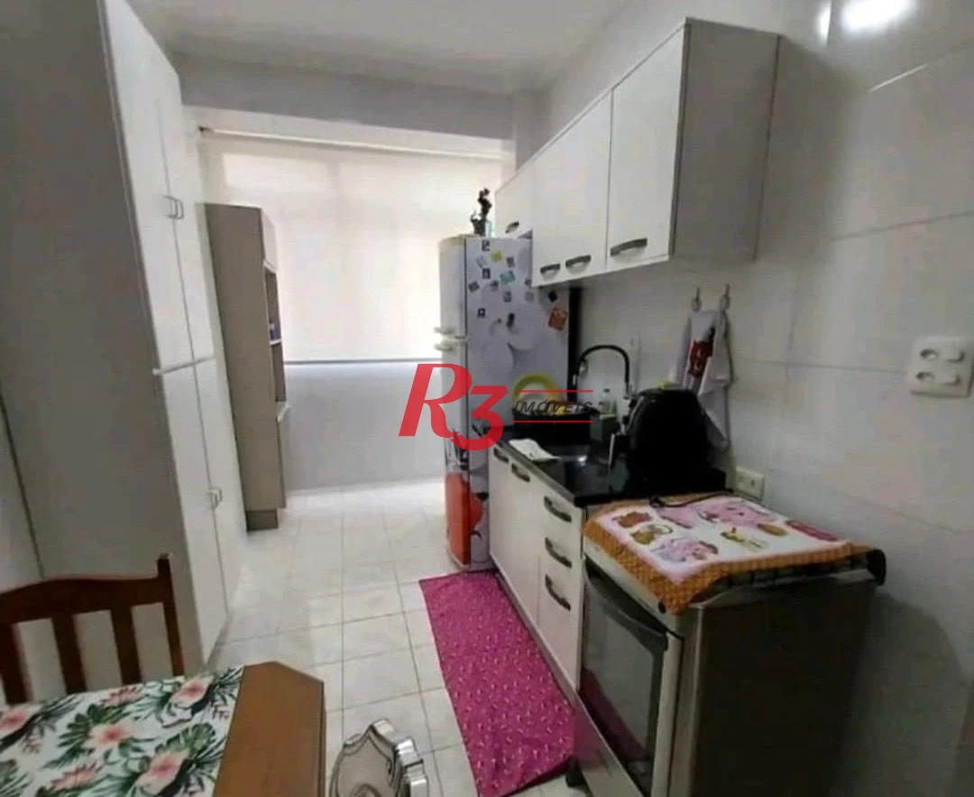 Apartamento com 1 dormitório para alugar, 46 m² por R$ 3.000,00/mês - Aparecida - Santos/SP