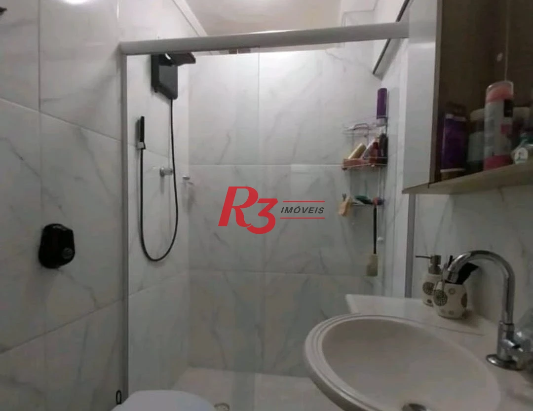 Apartamento com 1 dormitório para alugar, 46 m² por R$ 3.000,00/mês - Aparecida - Santos/SP