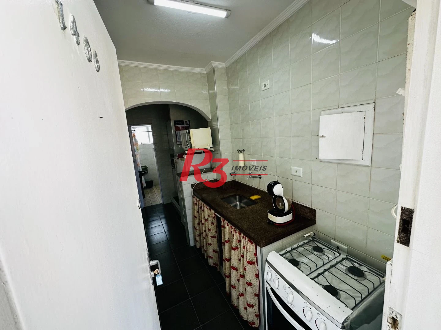 Kitnet com 1 dormitório para alugar, 35 m² por R$ 3.000,00/mês - Gonzaga - Santos/SP