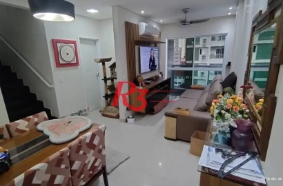 Cobertura com 2 dormitórios à venda, 109 m² por R$ 945.000,00 - Marapé - Santos/SP