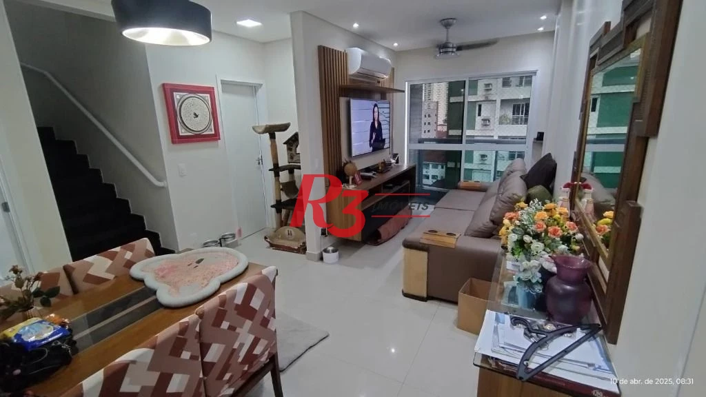 Cobertura com 2 dormitórios à venda, 109 m² por R$ 945.000,00 - Marapé - Santos/SP