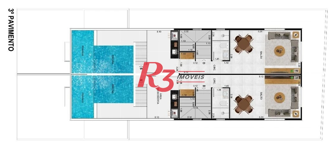 Sobrado triplex à venda/lançamento no Boqueirão - Santos/SP