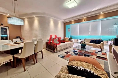 Apartamento com 3 dormitórios à venda, 187 m² por R$ 1.350.000,00 - Gonzaga - Santos/SP