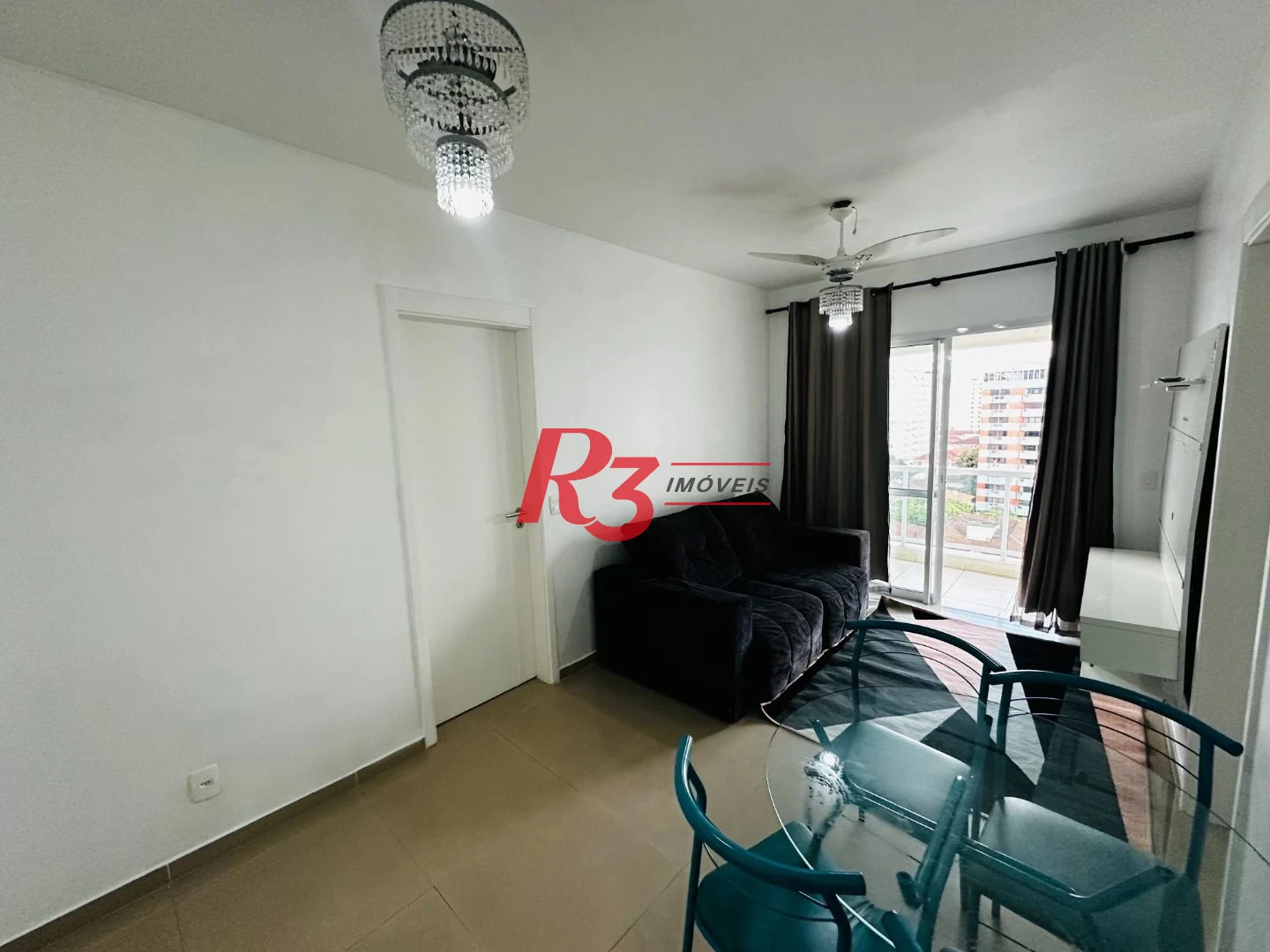 Apartamento com 1 dormitório para alugar, 47 m² por R$ 4.300,00/mês - Boqueirão - Santos/SP