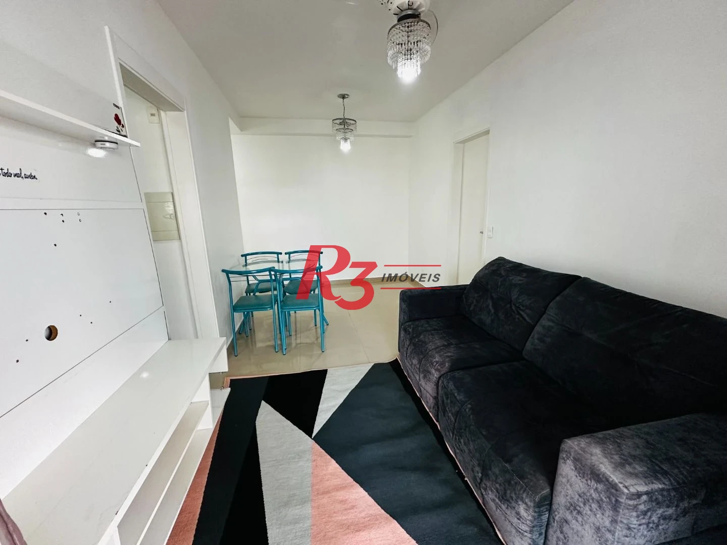 Apartamento com 1 dormitório para alugar, 47 m² por R$ 4.300,00/mês - Boqueirão - Santos/SP