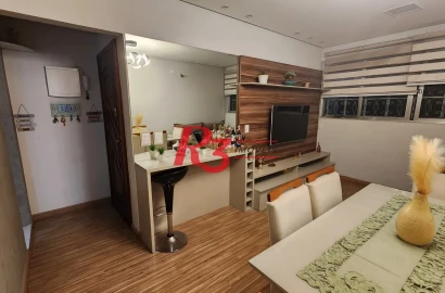 Apartamento com 2 dormitórios para alugar, 70 m² por R$ 3.100,00/mês - Campo Grande - Santos/SP
