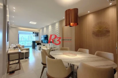 Apartamento com 3 dormitórios para alugar, com 104m², por R$ 15.000,00/mês - Gonzaga - Santos/SP