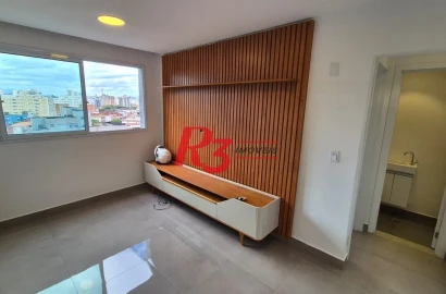 Apartamento com 1 dormitório para alugar, 42 m² por R$ 3.000,00/mês - Marapé - Santos/SP