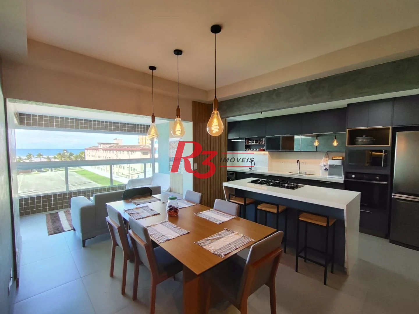 Apartamento com 3 dormitórios à venda, 117 m² por R$ 1.277.000,00 - Boqueirão - Praia Grande/SP