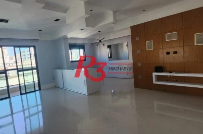 Apartamento com 3 dormitórios para alugar, 133 m² por R$ 9.800,02/mês - Boqueirão - Santos/SP
