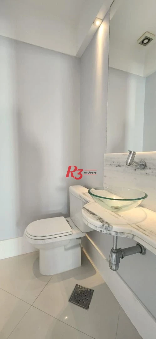 Apartamento com 3 dormitórios para alugar, 133 m² por R$ 9.800,02/mês - Boqueirão - Santos/SP