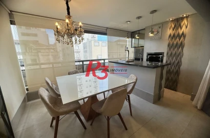 Apartamento com 3 dormitórios à venda, 111 m² por R$ 1.200.000,00 - Ponta da Praia - Santos/SP