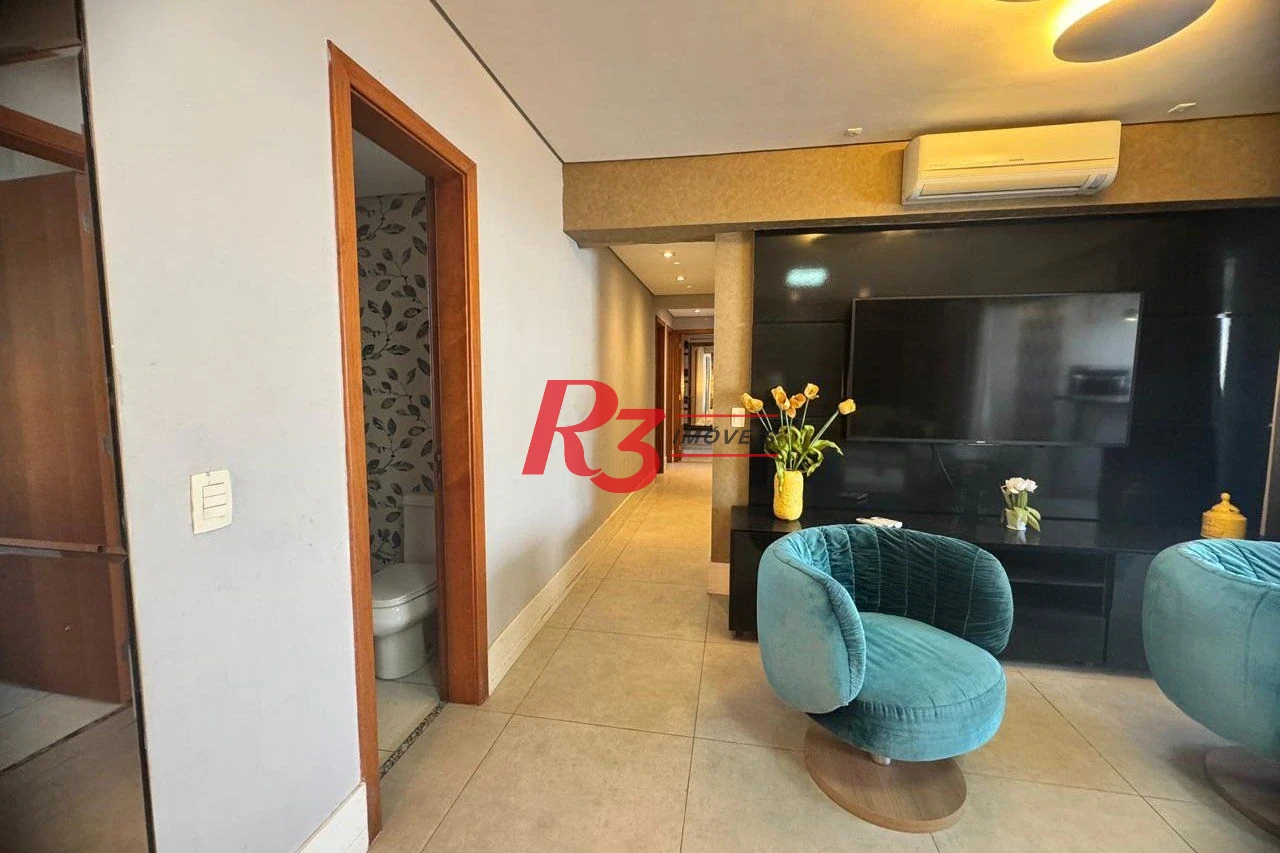 Apartamento com 3 dormitórios à venda, 111 m² por R$ 1.200.000,00 - Ponta da Praia - Santos/SP