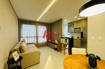 Apartamento com 1 dormitório à venda, 52 m² por R$ 603.075 - Aparecida - Santos/SP
