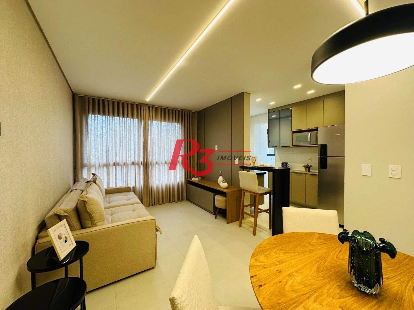 Apartamento com 1 dormitório à venda, 52 m² por R$ 603.075 - Aparecida - Santos/SP