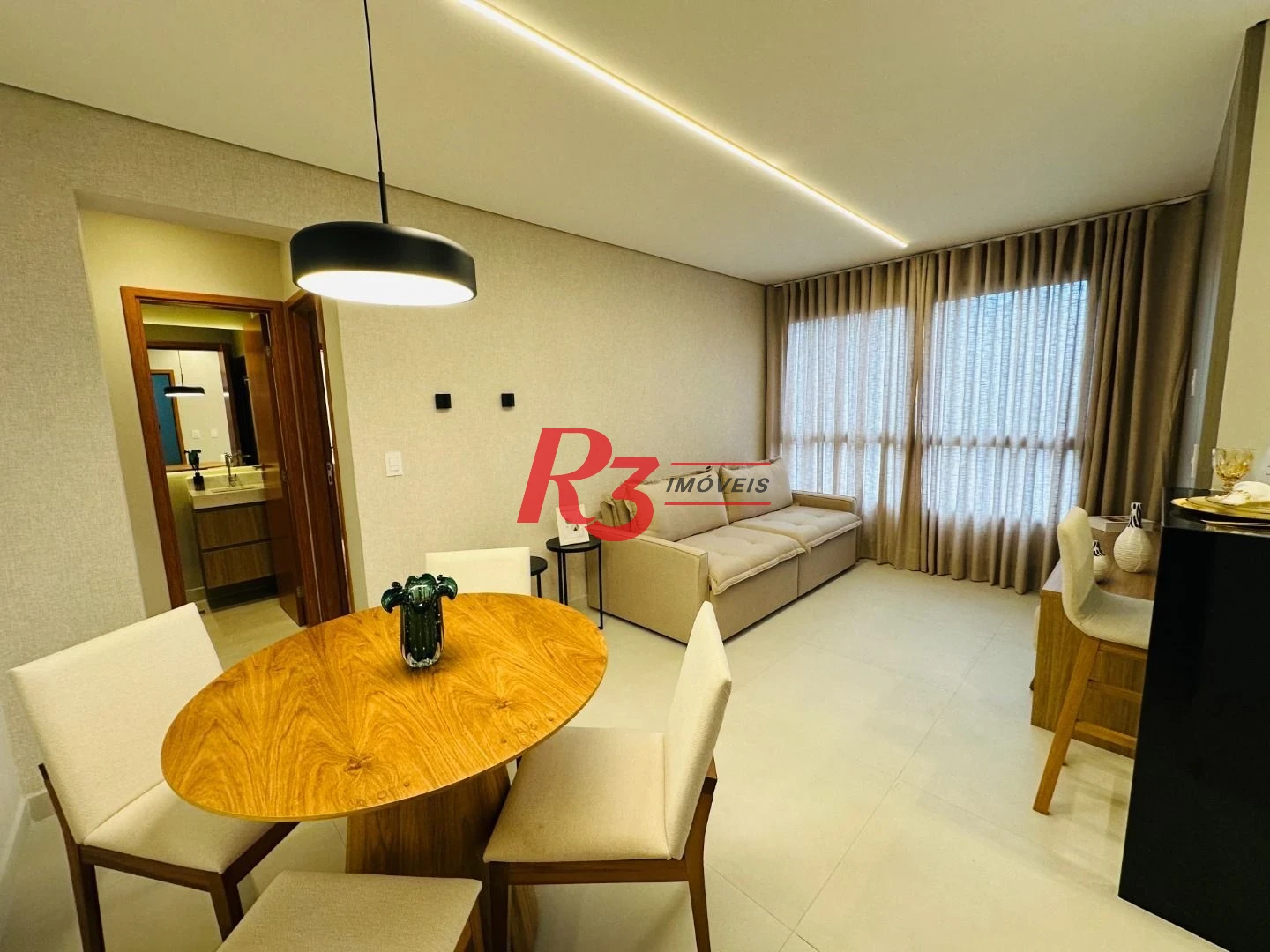 Apartamento com 1 dormitório à venda, 52 m² por R$ 603.075 - Aparecida - Santos/SP