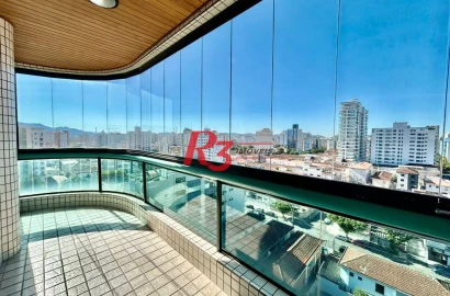 Apartamento com 2 dormitórios à venda, 125 m² por R$ 890.000,00 - Embaré - Santos/SP