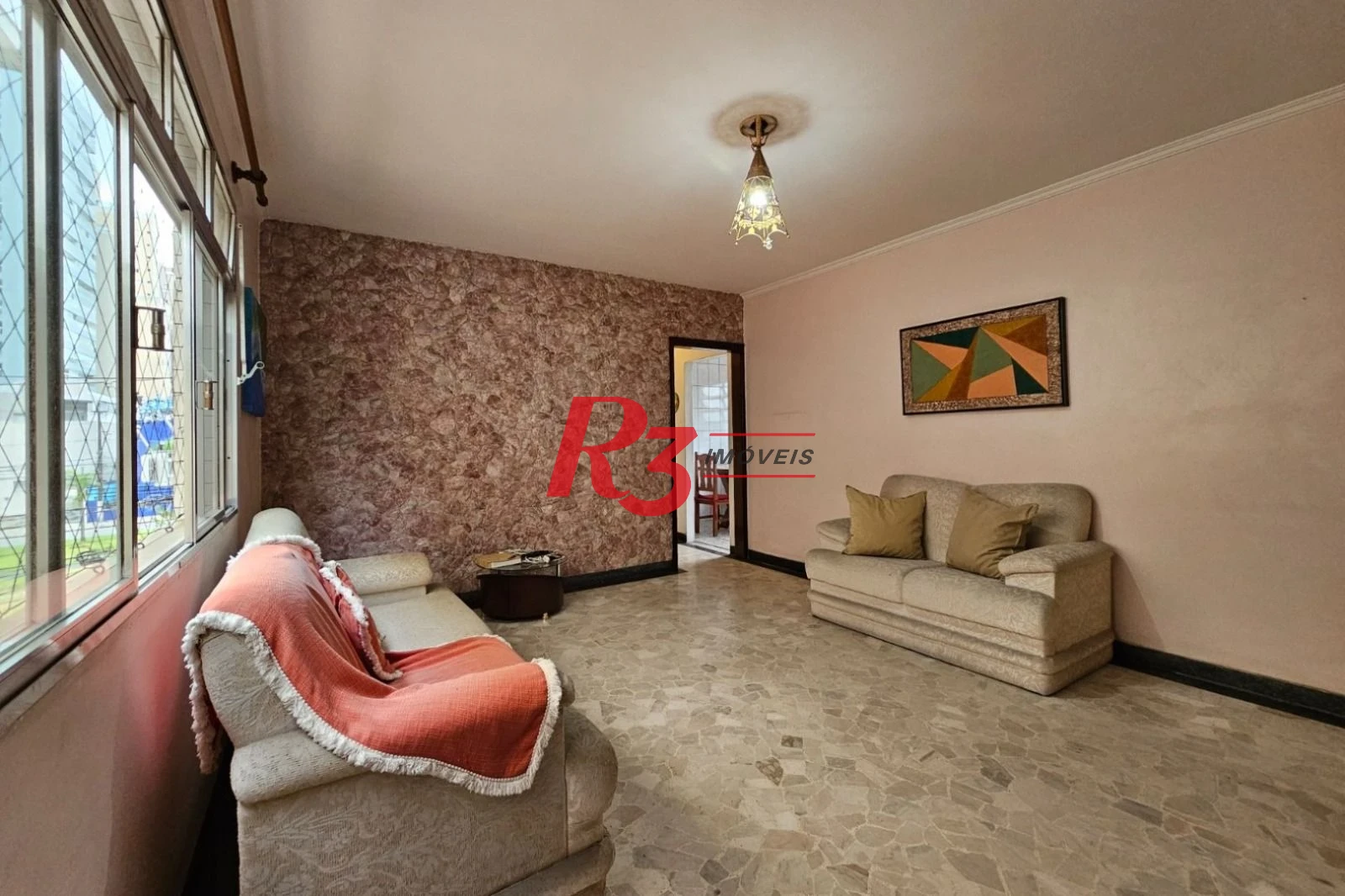 Apartamento com 3 dormitórios à venda, 108 m² por R$ 445.000,00 - Campo Grande - Santos/SP