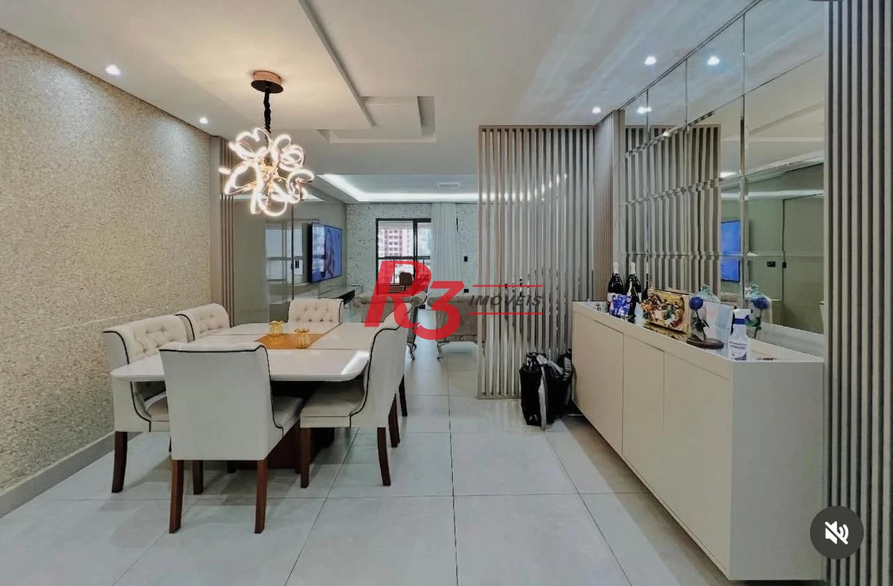 Apartamento com 3 dormitórios à venda, 145 m² por R$ 1.545.000,00 - Vila Guilhermina - Praia Grande/SP