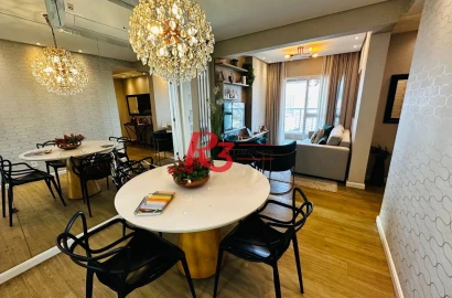 Apartamento com 2 dormitórios à venda, 114 m² por R$ 789.000,00 - Embaré - Santos/SP