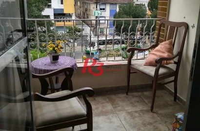 Apartamento com 3 dormitórios à venda, 120 m² por R$ 686.000,00 - Campo Grande - Santos/SP