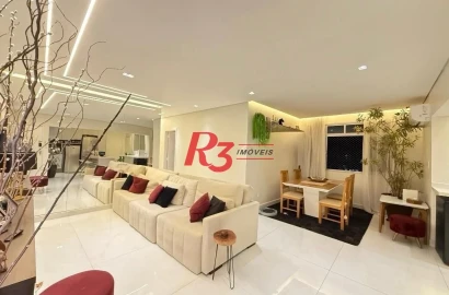 Apartamento com 3 dormitórios à venda, 120 m² por R$ 800.000,00 - Campo Grande - Santos/SP