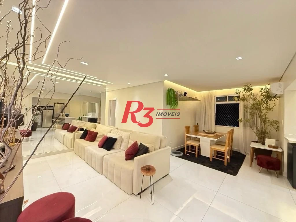 Apartamento com 3 dormitórios à venda, 120 m² por R$ 800.000,00 - Campo Grande - Santos/SP