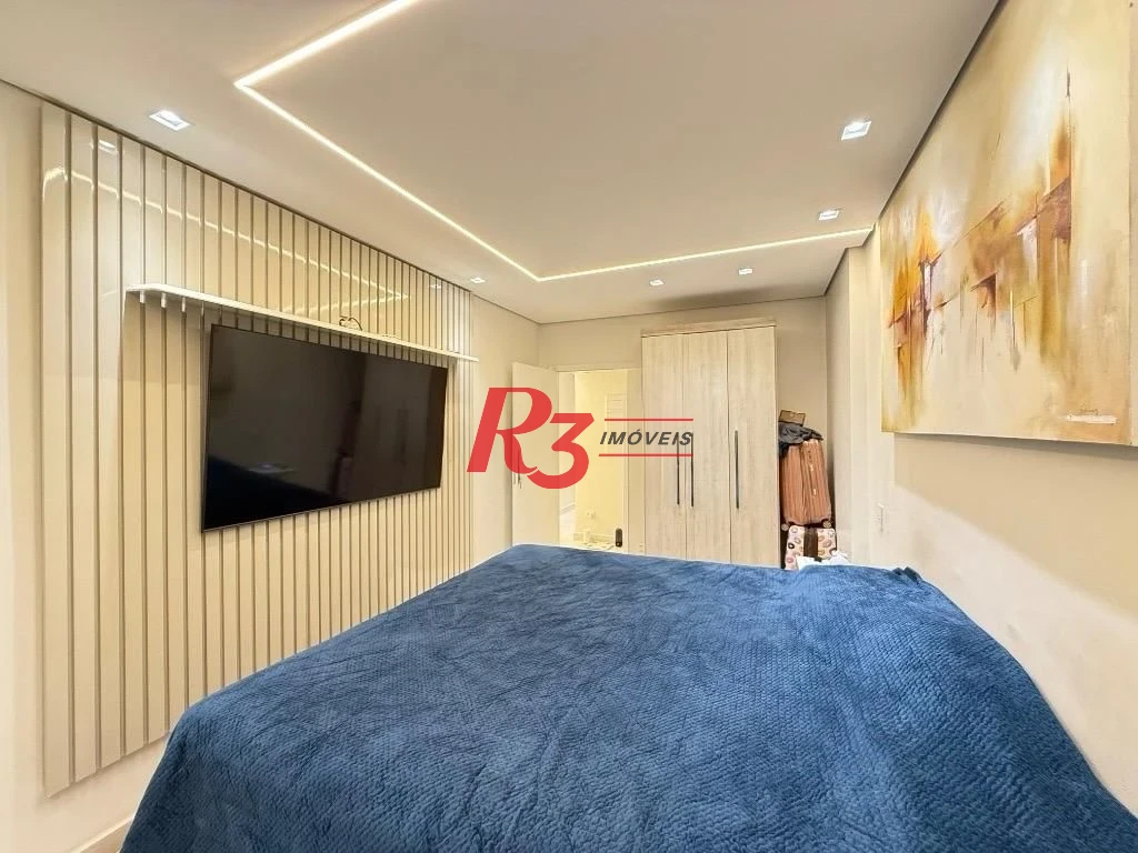 Apartamento com 3 dormitórios à venda, 120 m² por R$ 800.000,00 - Campo Grande - Santos/SP