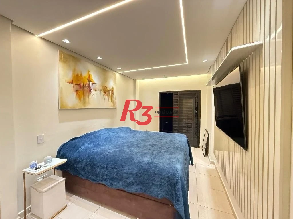 Apartamento com 3 dormitórios à venda, 120 m² por R$ 800.000,00 - Campo Grande - Santos/SP