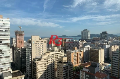 Apartamento com 3 dormitórios para alugar, 180 m² por R$ 22.900,00/mês - Gonzaga - Santos/SP