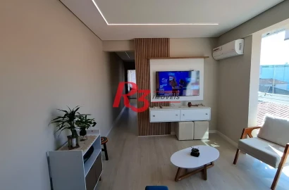 Apartamento à venda, 2 quartos (1 suíte), 1 vaga, no Campo Grande, em Santos SP.