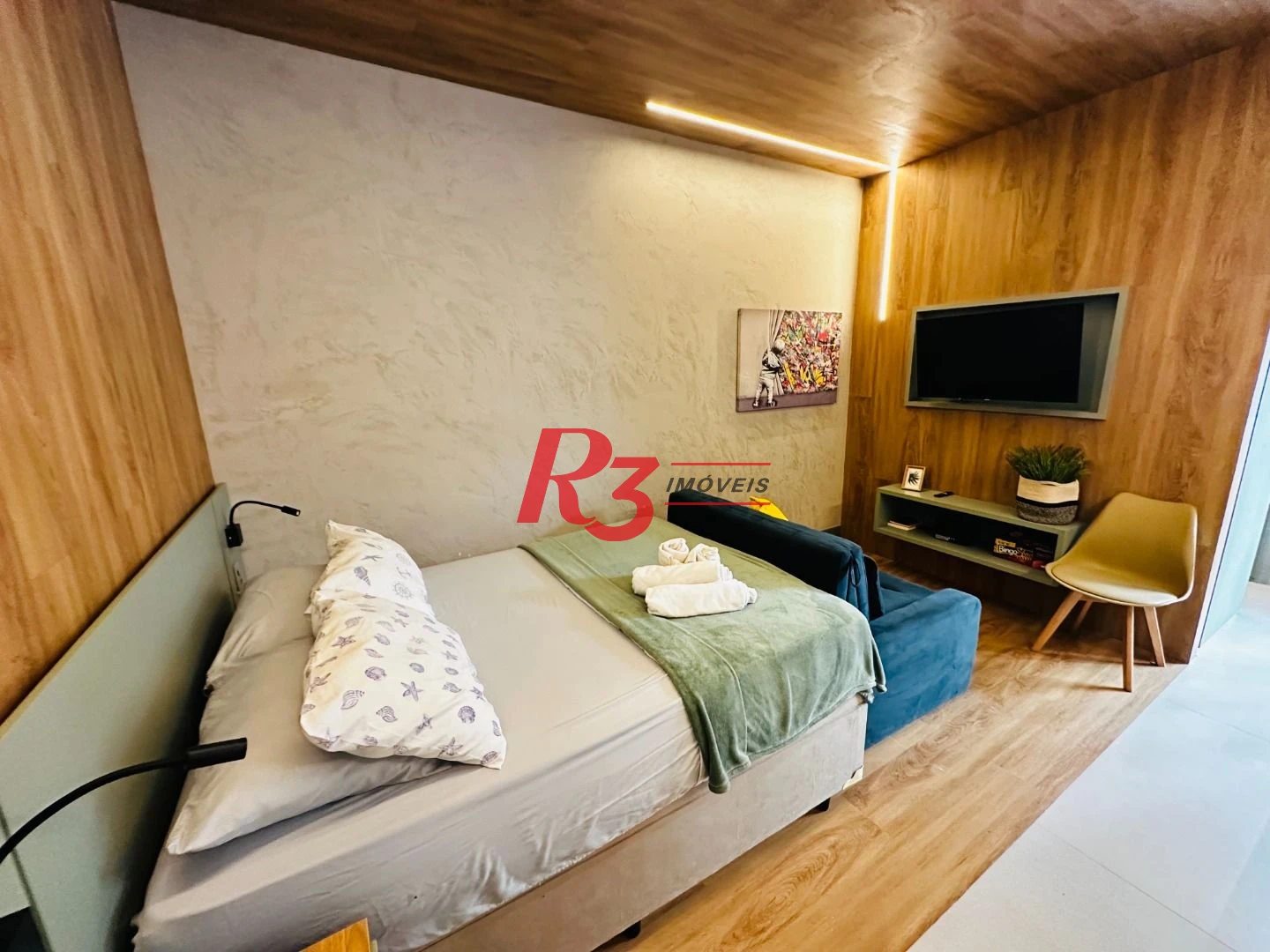 Studio com 1 dormitório para alugar, 35 m² por R$ 4.500,02/mês - Ponta da Praia - Santos/SP