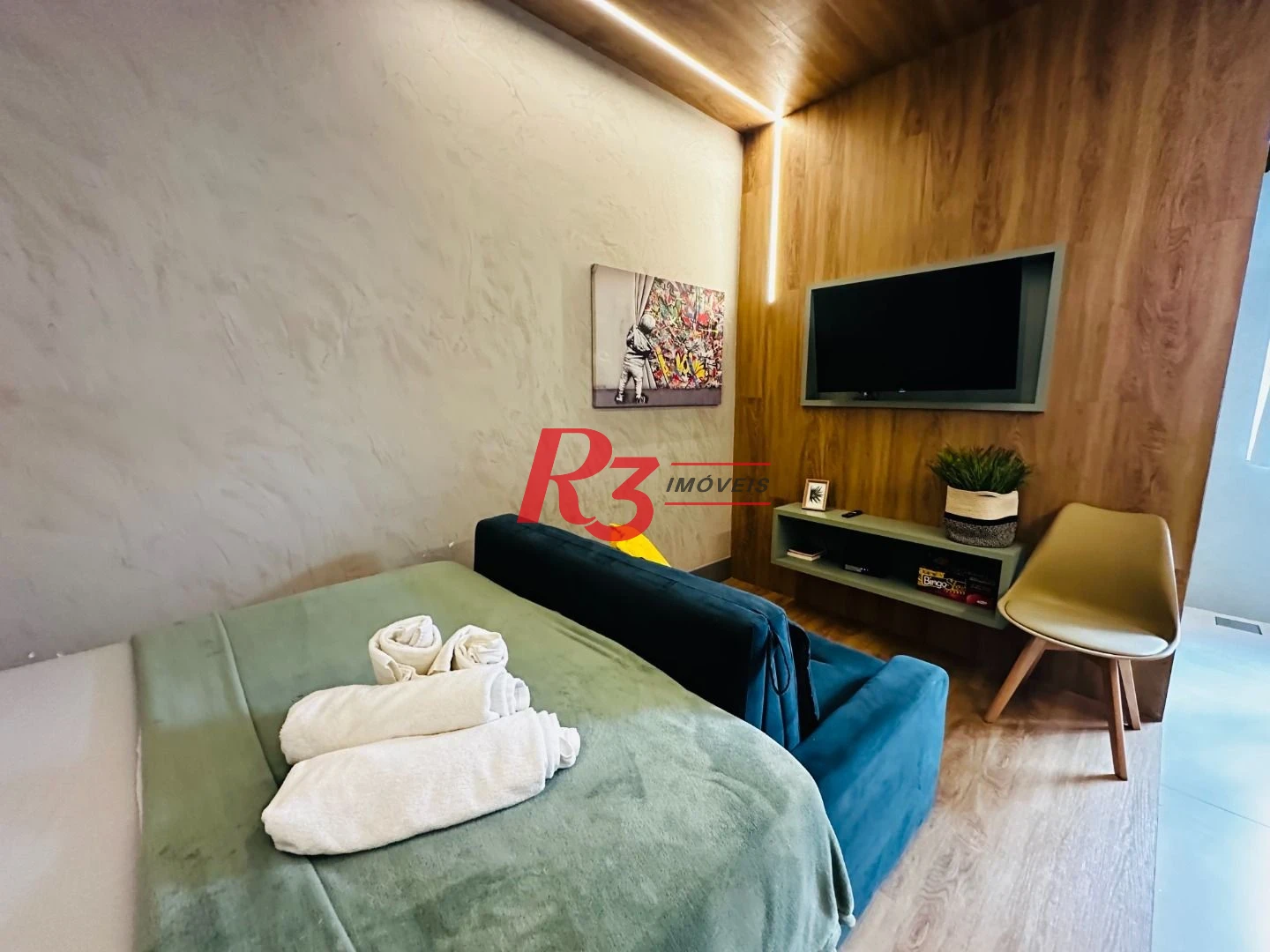 Studio com 1 dormitório para alugar, 35 m² por R$ 4.500,02/mês - Ponta da Praia - Santos/SP